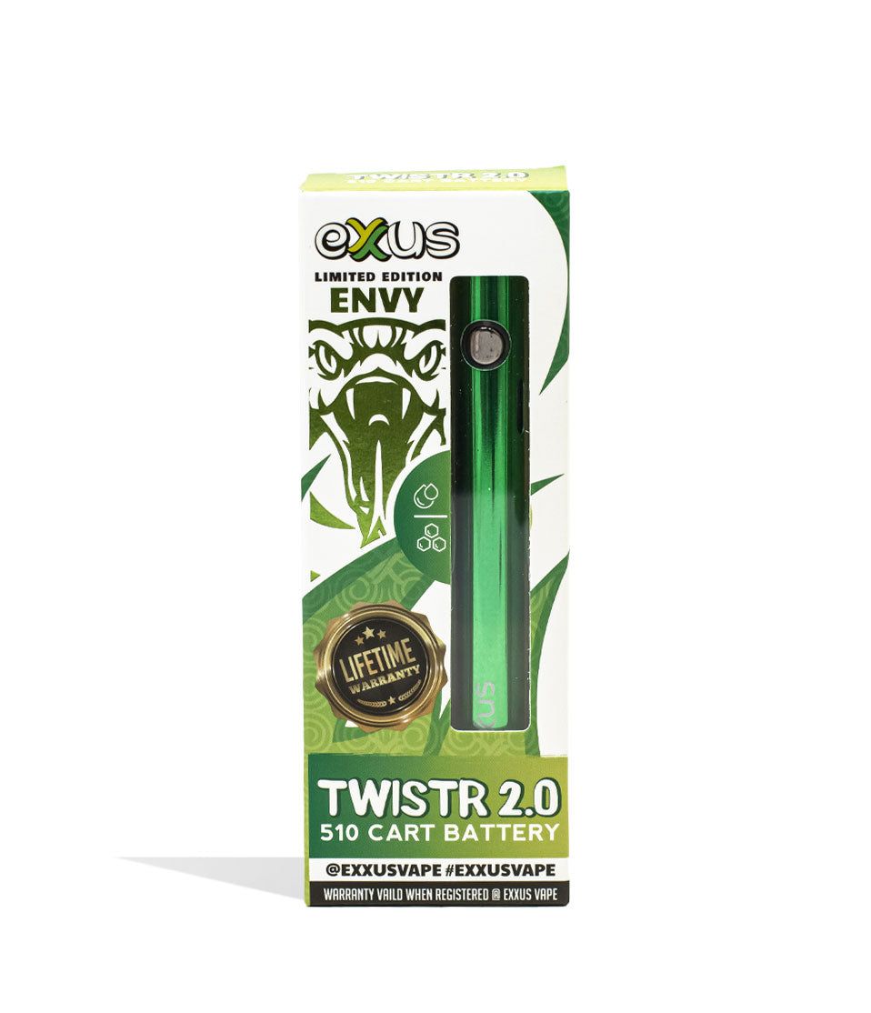Envy  Exxus Vape Twistr 2.0 Cartridge Vaporizer 12pk Packaging Single Front View on White Background