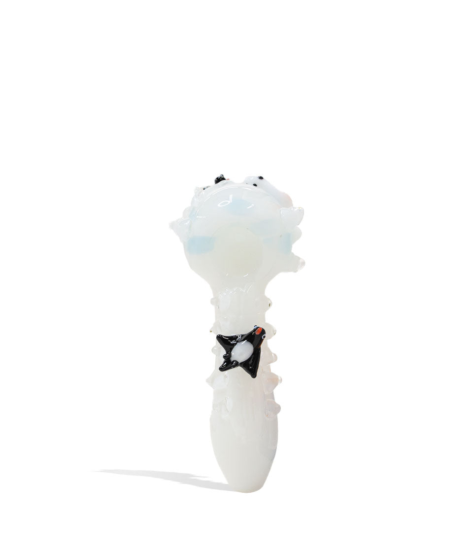 Empire Glassworks Icy Penguins Spoon Handpipe on white background
