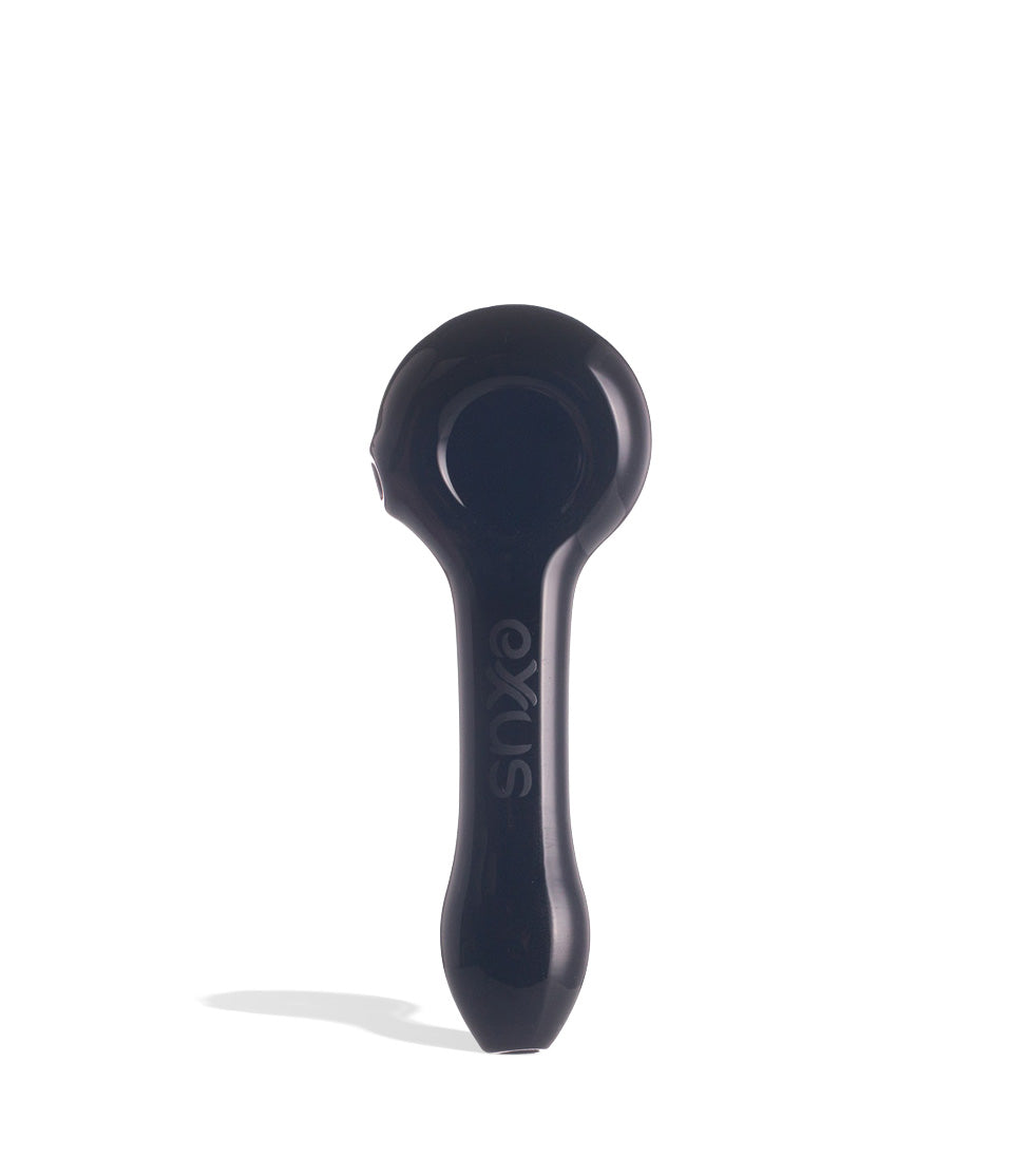 Black Exxus Vape Cave Hand Pipe 12pk Front View on White Background