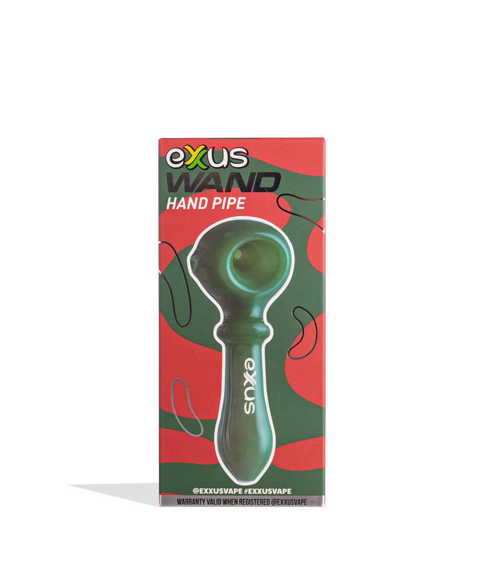 Milky Green Exxus Vape Wand Hand Pipe 12pk Packaging Front View on White Background