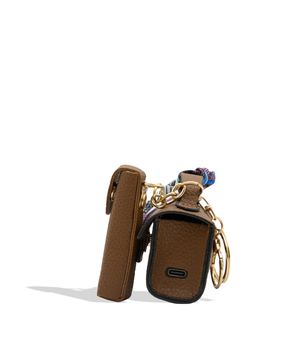 Smyle Pursejamin cartridge vaporizer side view displaying its built in USB-C port on white background