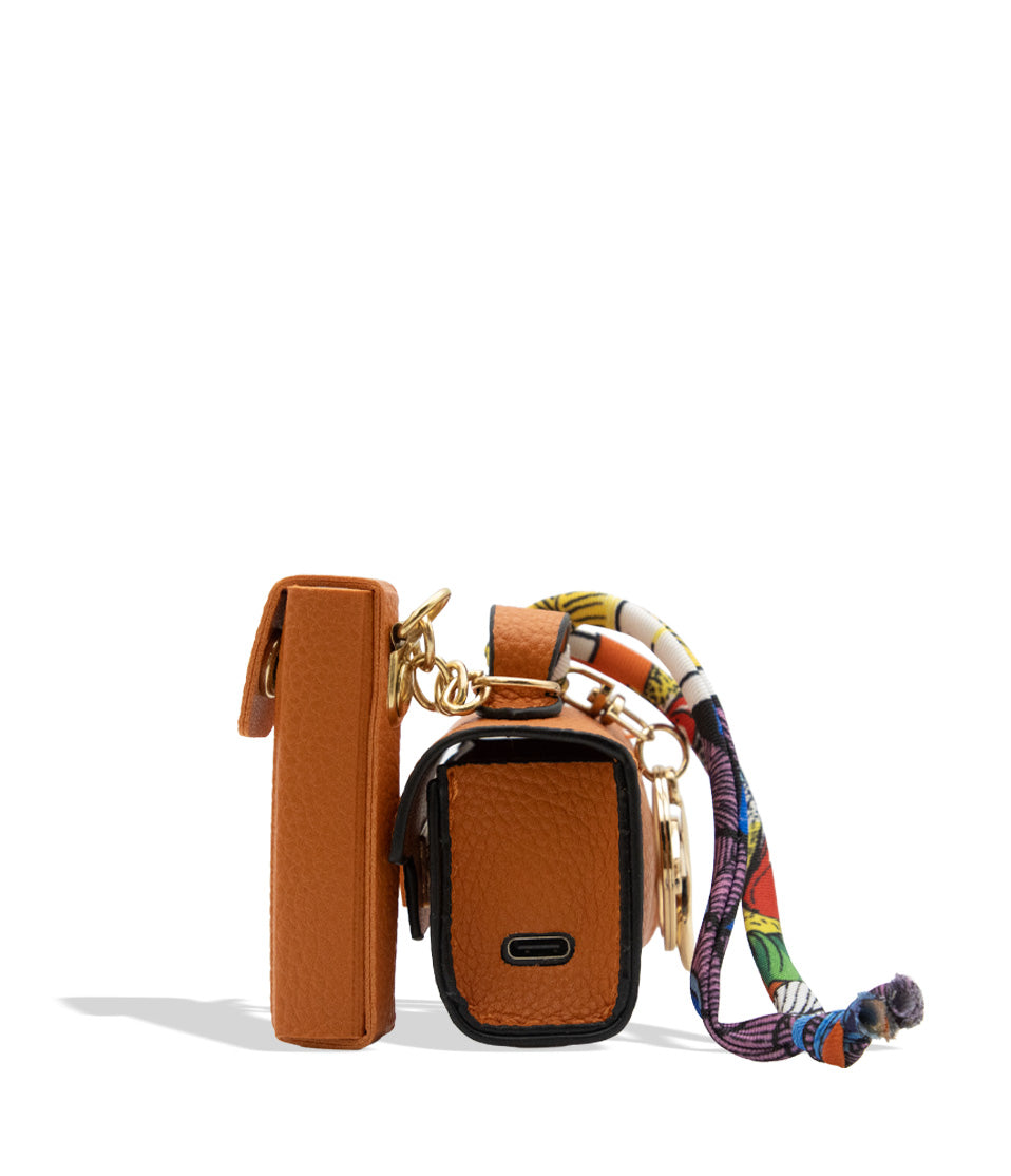 Smyle Pursejamin cartridge vaporizer side view displaying its built in USB-C port on white background
