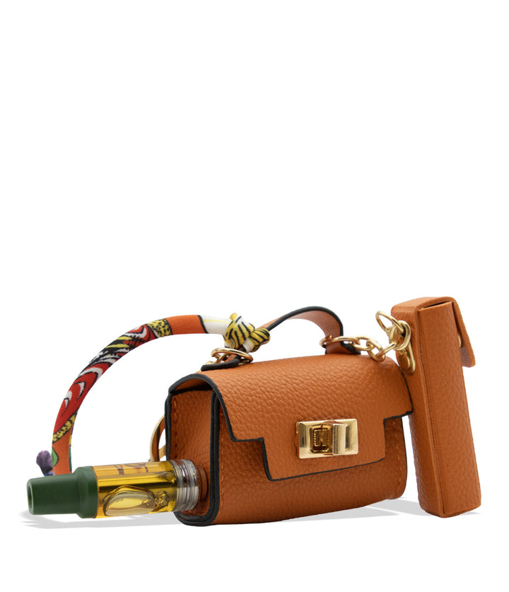 Smyle Pursejamin cartridge vaporizer in quarter view displaying cartridge on a white background