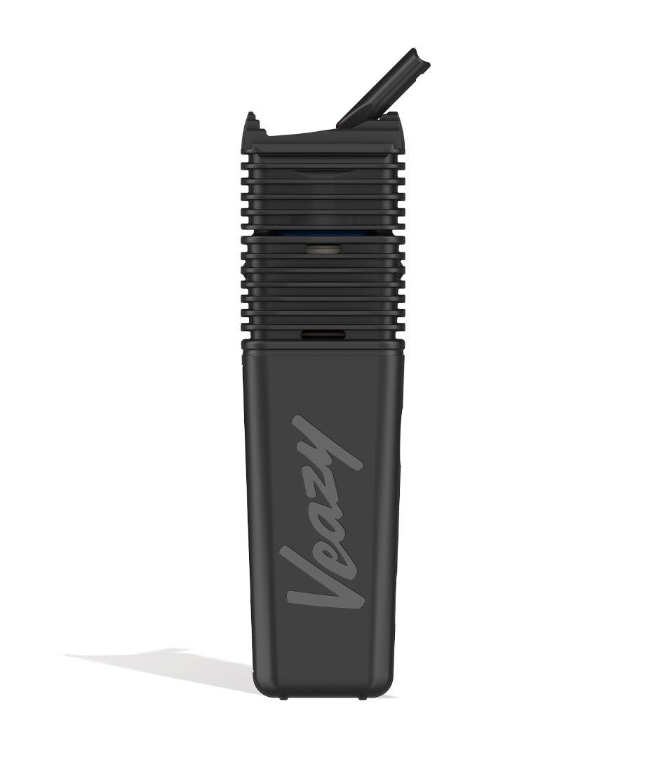 Alluring Black Storz & Bickel Veazy Portable Dry Herb Vaporizer Front View on White Background