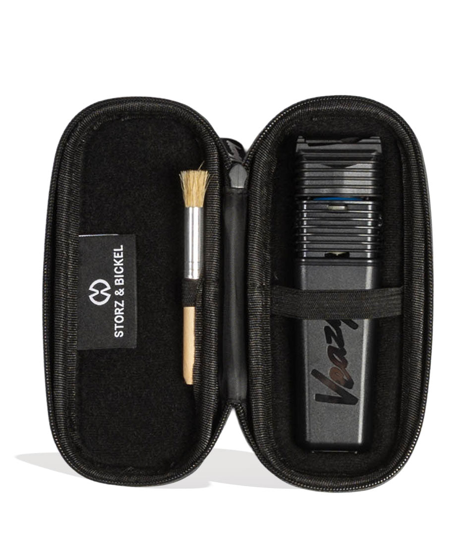 Alluring Black Storz & Bickel Veazy Travel Case Open View on White Background