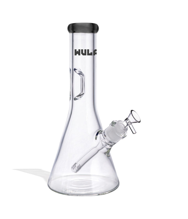Smoke Wulf Mods 7mm 12inch Beaker Water Pipe Front View on White Background