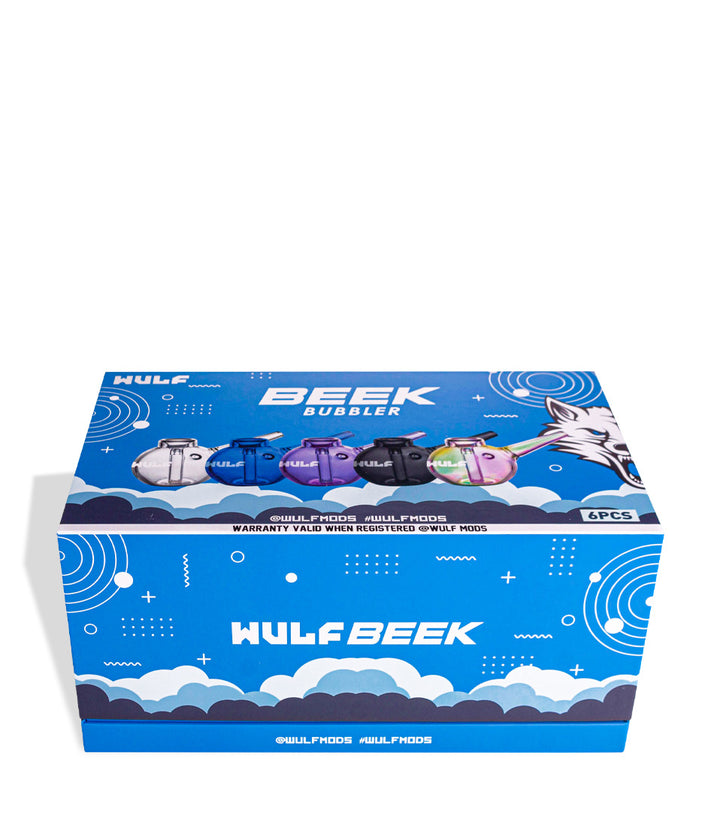 Box of Wulf Beek bubbler on a white background
