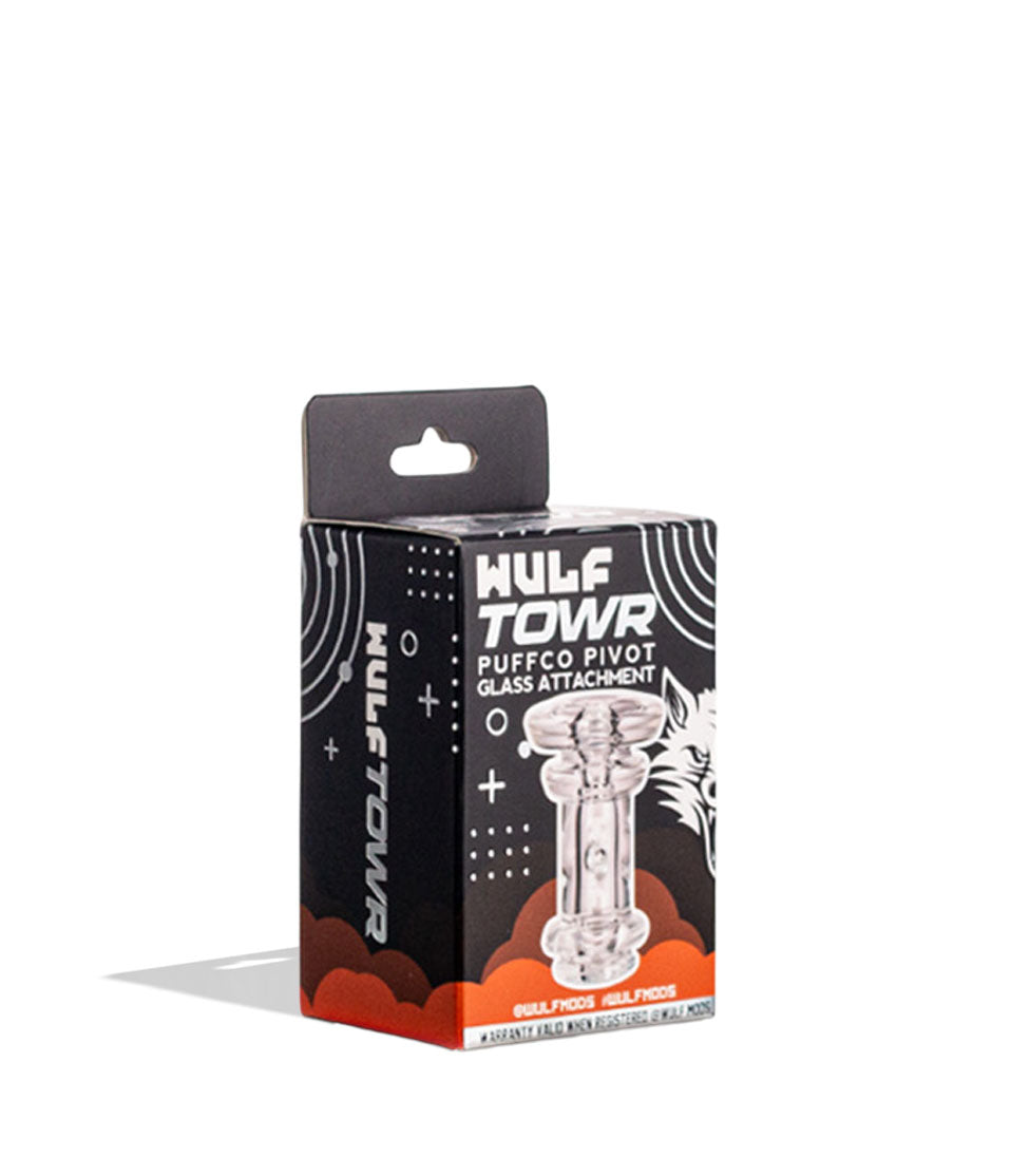 Wulf Mods Pivot Tops 45pc Countertop Display Clear Towr Packaging front view on white background