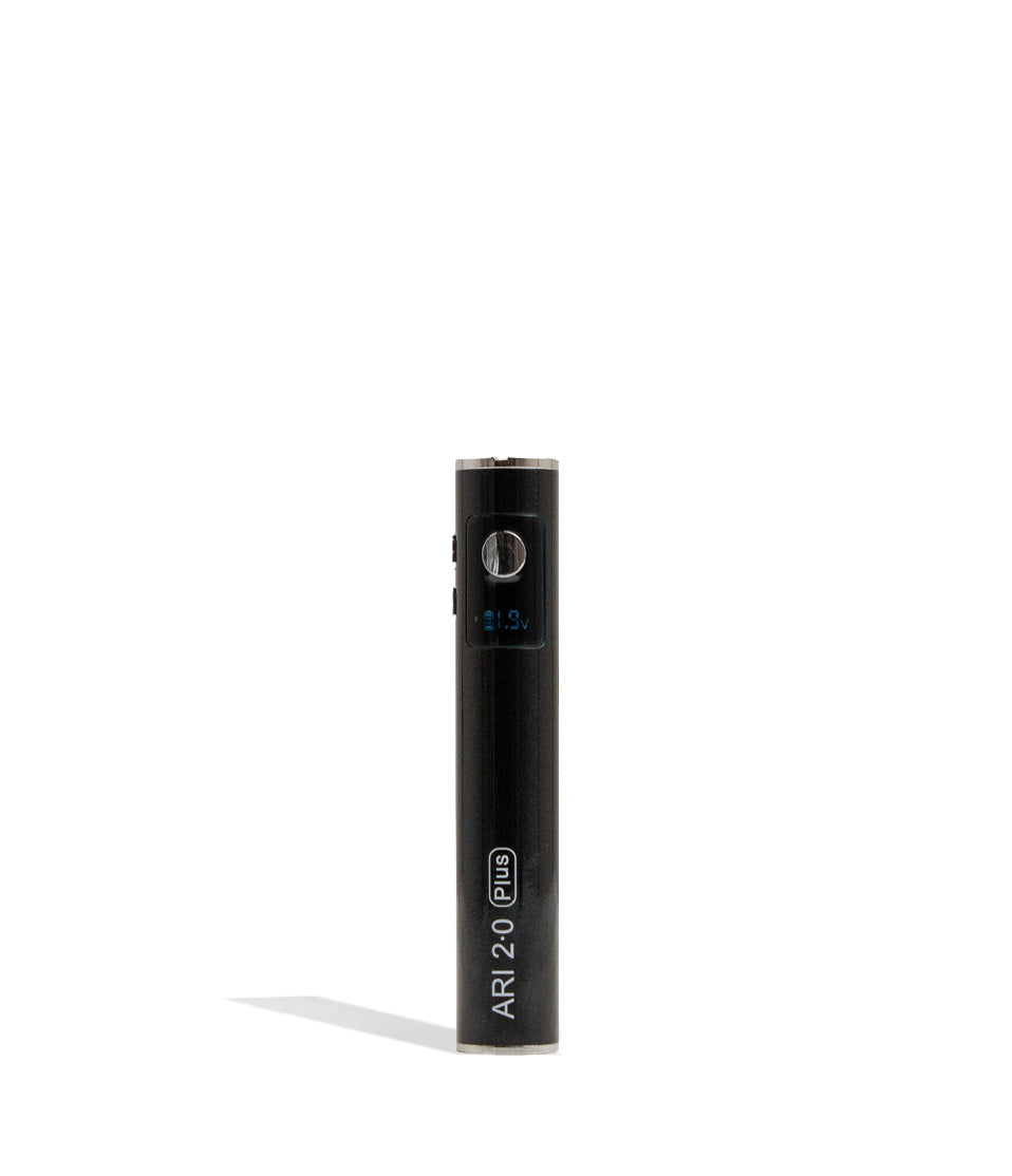 Black Yocan Ari Plus 2.0 Variable Voltage Battery 15pk Front VIew on White Background