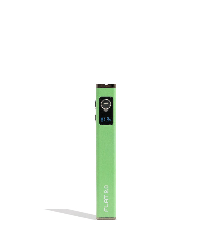 Green Yocan Flat 2.0 Variable Voltage Battery 12pk Front View on White Background