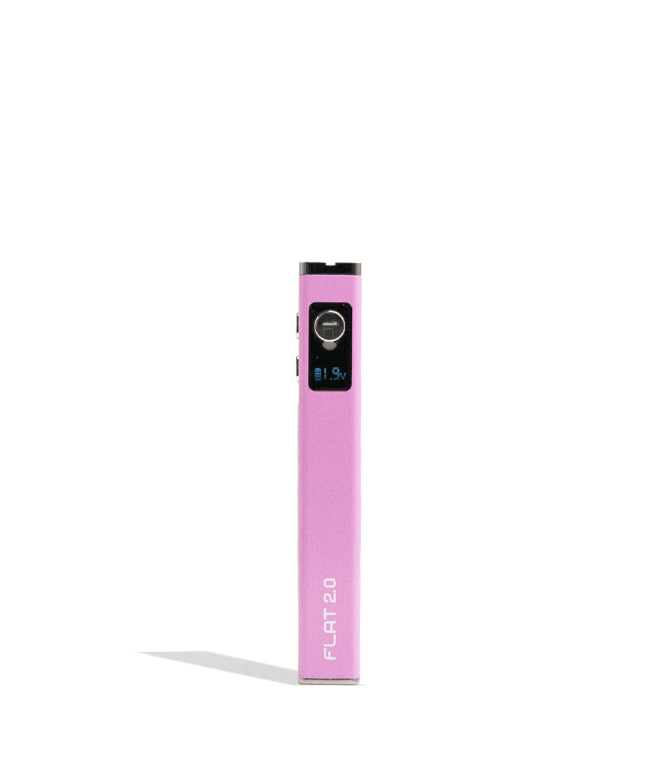 Pink Yocan Flat 2.0 Variable Voltage Battery 12pk Front View on White Background